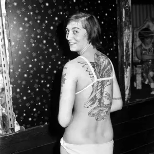 Woman with tattoos print, November 1969 Woman with tattoos print, November 1969