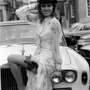 Joanna Lumley as Purdy in Silver Shadow Rolls Royce Print Joanna Lumley as Purdy in Silver Shadow Rolls Royce Print