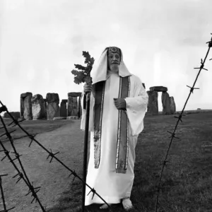 Dr. Thomas Maughan at Stonehenge Summer Solstice Print 1968