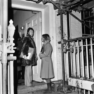 Paul and Linda McCartney Leaving Apple Studios Print, 1972
