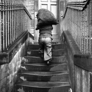 Coalman Delivering Coal Print, May 1958 Coalman Delivering Coal Print, May 1958