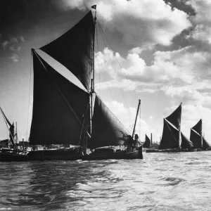 Thames Sailing Barge Print, August 1930 Thames Sailing Barge Print, August 1930