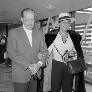 Alistair MacLean and Mary Marcelle Depart London 1973 Print Alistair MacLean and Mary Marcelle Depart London 1973 Print