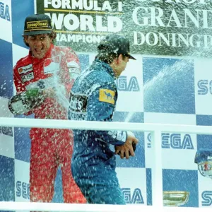 Gran Premio de Europa en Donington 11 de abril de 1993. d-e Damon Hill Gran Premio de Europa en Donington 11 de abril de 1993. d-e Damon Hill
