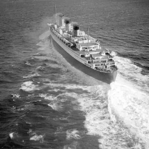 RMS Queen Mary Maiden Voyage Print 1936 RMS Queen Mary Maiden Voyage Print 1936