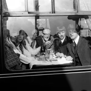 Wilfred Brambell on Train to South Molton Print 1964