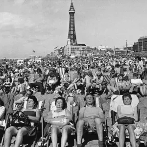 Blackpool Beach Print - August 1972