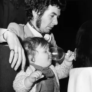 Ronnie Lane with Daughter Alana Print 1973 Ronnie Lane with Daughter Alana Print 1973