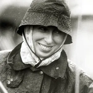 Princess Anne in Wet Weather Gear Print, Gatcombe Park 1985