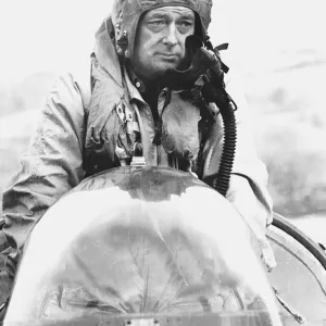 Donald Campbell in Bluebird Cockpit Print 1967 Donald Campbell in Bluebird Cockpit Print 1967