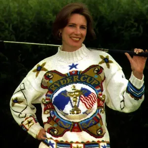 Lesley Gallacher Models Sirdar Ryder Cup Print Lesley Gallacher Models Sirdar Ryder Cup Print
