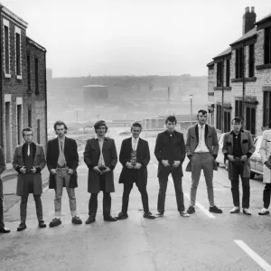 Los Teddy Boys en Gateshead, Tyne and Wear, Inglaterra, Circa 1965.