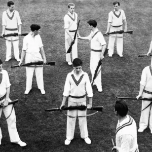 Somerset County Team Army Style Training Print 1959 Somerset County Team Army Style Training Print 1959