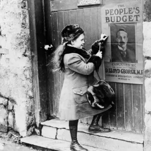 Lady Megan Lloyd George with Peoples Budget Poster Print