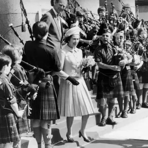 The Queen at Grampian Headquarters Print, 20th May 1977 The Queen at Grampian Headquarters Print, 20th May 1977