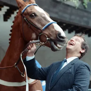 Aldaniti and Bob Champion at Royal Marsden Hospital Print Aldaniti and Bob Champion at Royal Marsden Hospital Print