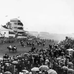 Trigo and Walter Gay win the 1929 Epsom Derby Print Trigo and Walter Gay win the 1929 Epsom Derby Print