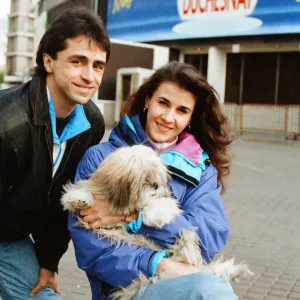 Isabelle et Paul Duchesnay, partenaires de patinage artistique et frères. 2 avril 1993 Isabelle et Paul Duchesnay, partenaires de patinage artistique et frères. 2 avril 1993