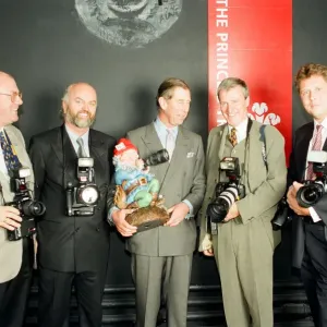 Prince Charles Receives Photographer Gnome Gift Print 1998 Prince Charles Receives Photographer Gnome Gift Print 1998