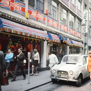 Street Scene in Carnaby Street, London Print - 24th May 1968 Street Scene in Carnaby Street, London Print - 24th May 1968