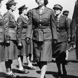 Princess Elizabeth in ATS Uniform Print, May 1945 Princess Elizabeth in ATS Uniform Print, May 1945