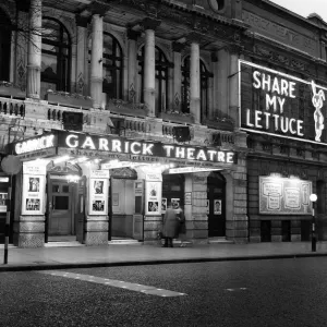 Exterior View of Garrick Theatre Print, April 1958 Exterior View of Garrick Theatre Print, April 1958