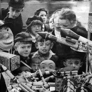 Bonfire Night Scene, Caversham Children, October 1959 Print Bonfire Night Scene, Caversham Children, October 1959 Print