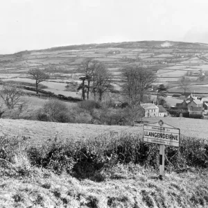 View of Llangendeirne, Carmarthenshire Print, February 1960 View of Llangendeirne, Carmarthenshire Print, February 1960