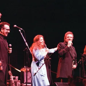 Johnny Cash, en concierto en el Royal Albert Hall, Londres, domingo 14 de mayo de 1989. Johnny Cash, en concierto en el Royal Albert Hall, Londres, domingo 14 de mayo de 1989.