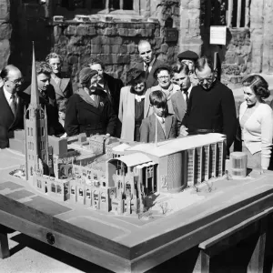 A Model of Coventry Cathedral Print Circa 1952