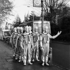 Doctor Who 1967 Print: The Moonbase Filming Scene Doctor Who 1967 Print: The Moonbase Filming Scene