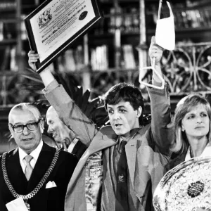 Paul McCartney Honorary Freedom of the City of Liverpool Print 1984 Paul McCartney Honorary Freedom of the City of Liverpool Print 1984