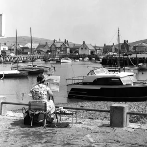 West Bay at Bridport Print, Circa 1955