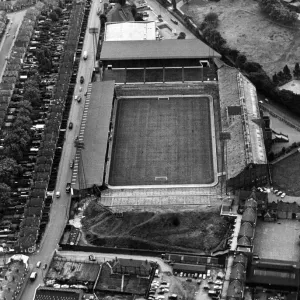 Aerial View of Villa Park Football Stadium Print, 1968