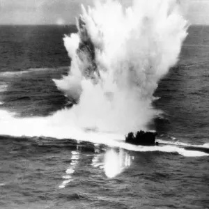 R.A.F. Coastal Command Sunderland Kills U Boat Print R.A.F. Coastal Command Sunderland Kills U Boat Print