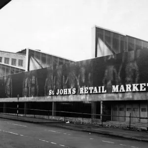 El mercado de retail St Johns, Liverpool, ahora casi completo.