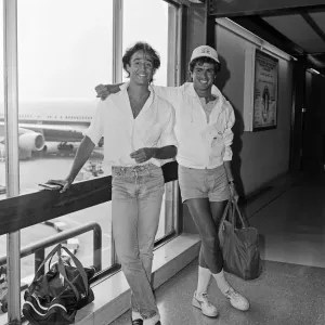 Wham! Stars Arrive at London Heathrow Print, May 1984