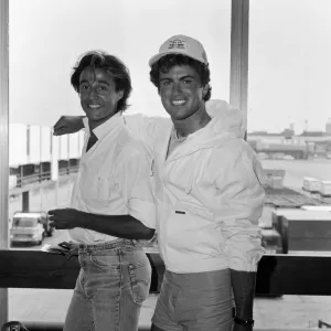 Wham! at London Heathrow, May 1984 Print (00936)