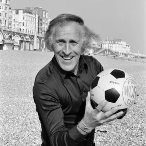 Bruce Forsyth Practises Cup Final Singing 1974 Print