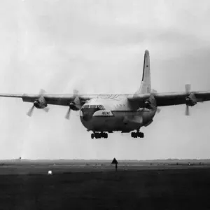 A Short Brothers Belfast Freight Plane Landing Print 1965 A Short Brothers Belfast Freight Plane Landing Print 1965