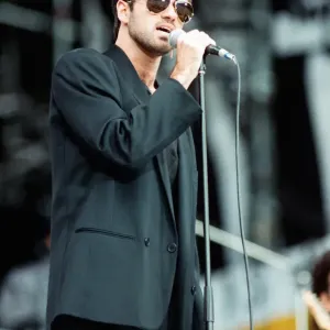 George Michael at Free Nelson Mandela Concert Print 1988 George Michael at Free Nelson Mandela Concert Print 1988