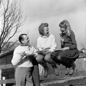 John Mills Family at Downham, Lancashire Print 1961 John Mills Family at Downham, Lancashire Print 1961