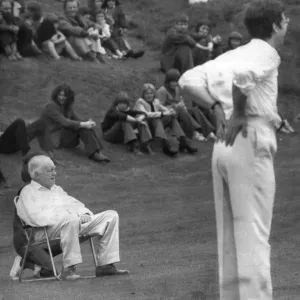 Dads Army Cast at Hayfield Charity Cricket Match Print Dads Army Cast at Hayfield Charity Cricket Match Print