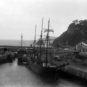 Charlestown Harbour Print, Cornwall 1927 Charlestown Harbour Print, Cornwall 1927