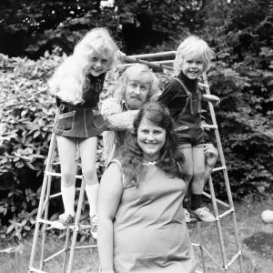 Samantha Gates, Child Model at Home with Family Print 1971 Samantha Gates, Child Model at Home with Family Print 1971