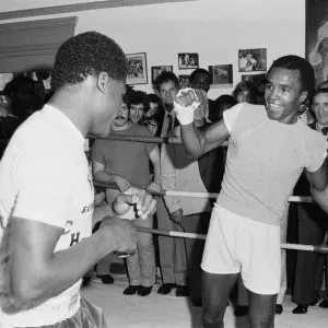 Errol Christie with Sugar Ray Leonard Print 1982 Errol Christie with Sugar Ray Leonard Print 1982
