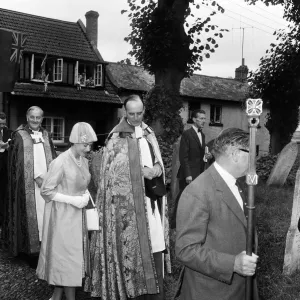 Princess Margaret Visits Crediton Parish Church Print 1960 Princess Margaret Visits Crediton Parish Church Print 1960