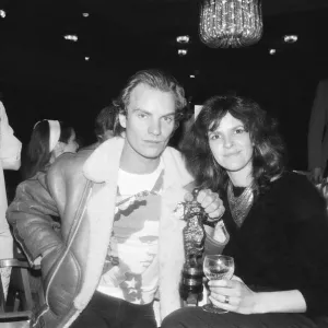1981 Ivor Novello Awards Print of Sting with Frances Tomelty 1981 Ivor Novello Awards Print of Sting with Frances Tomelty