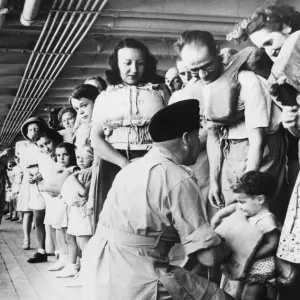 Life on a Troopship Print, circa 1940s Life on a Troopship Print, circa 1940s