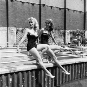 Print of The Manhattans at the Oasis Swimming Pool Print of The Manhattans at the Oasis Swimming Pool